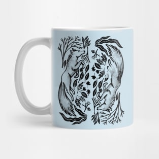 foxes in the forest Mug